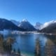 Blick auf den Achensee im Winter